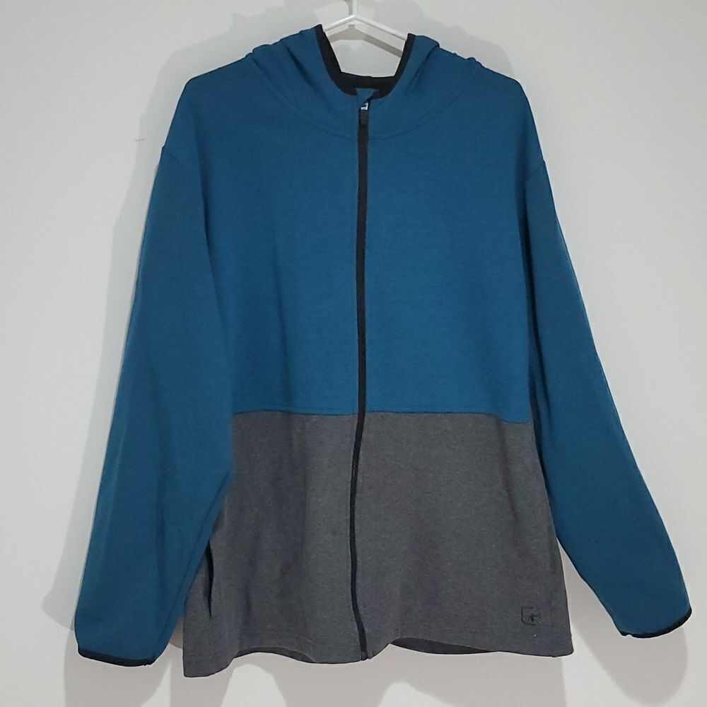 and1 XXL blue and grey zip up hoodie